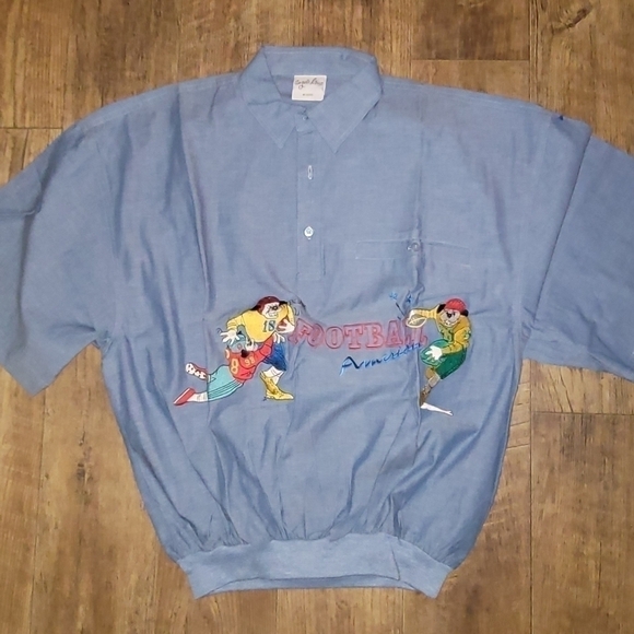 Angelo Litrico Embroidered Football America Shirt - Picture 1 of 2